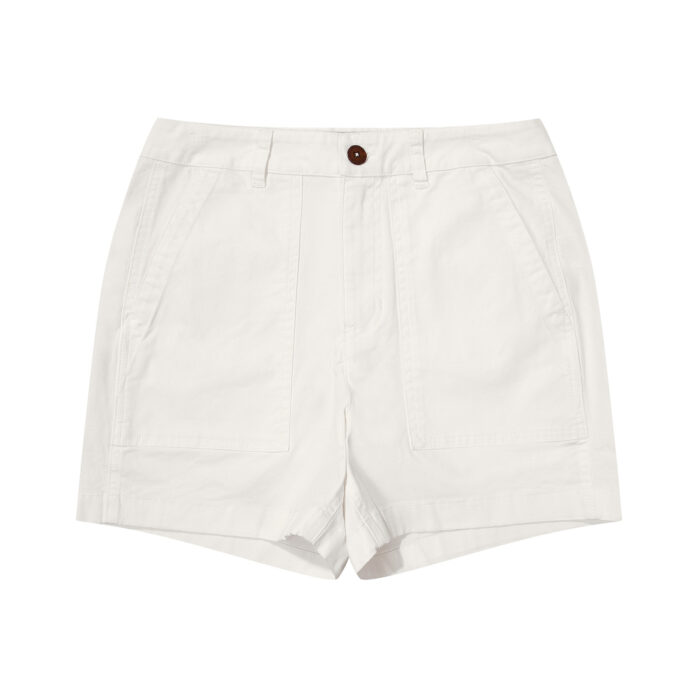 W COTTON FATIGUE SHORTS WHITE SDFSODO04 KWHT 2