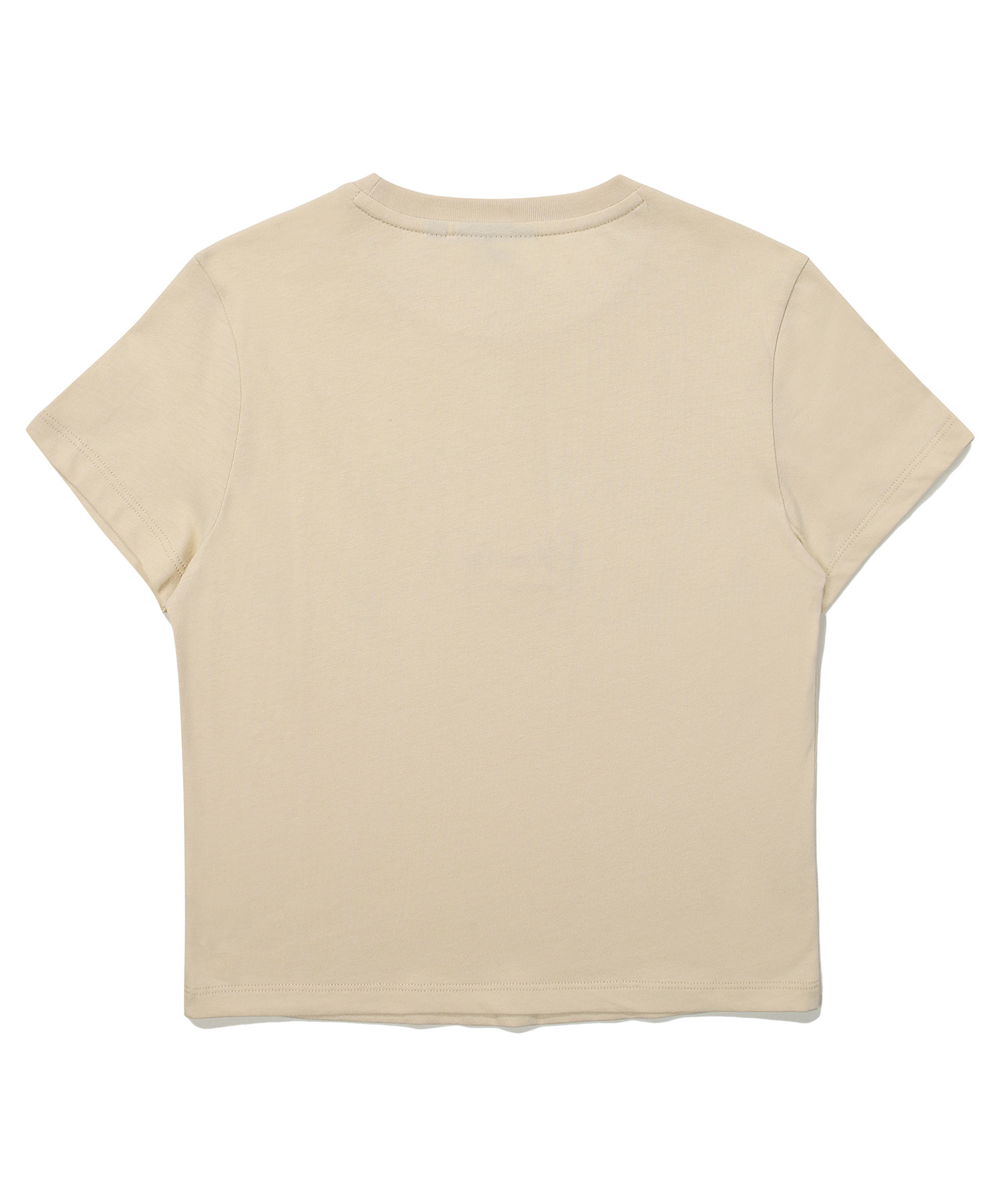 W CROP CAMP HALF T SHIRT BEIGE SDFSHDO24 KBEG 2