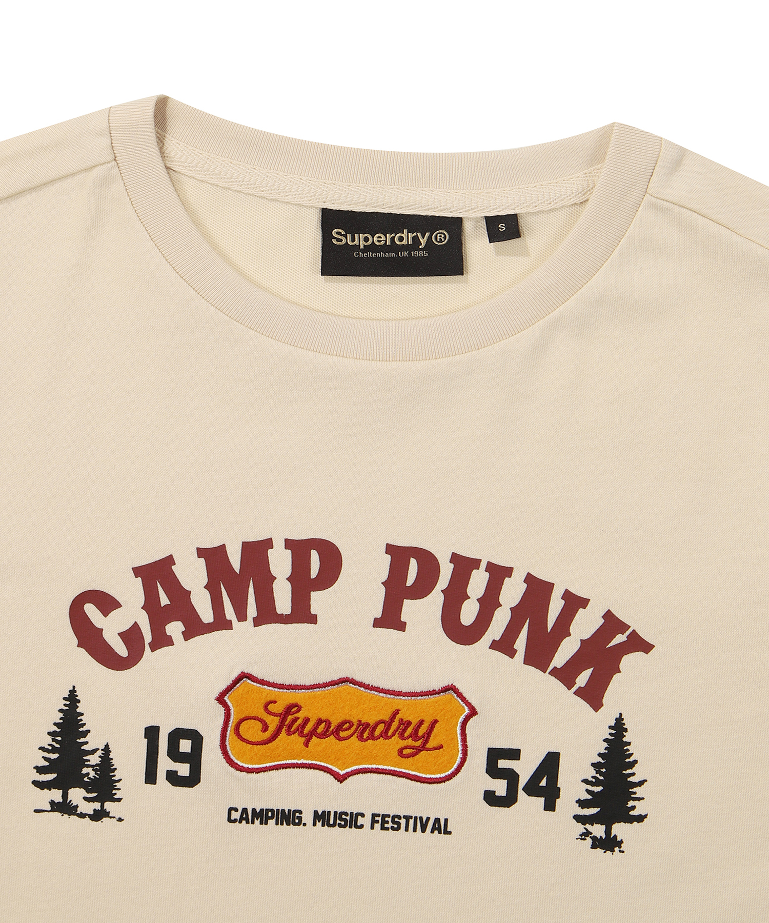 W CROP CAMP HALF T SHIRT BEIGE SDFSHDO24 KBEG 3