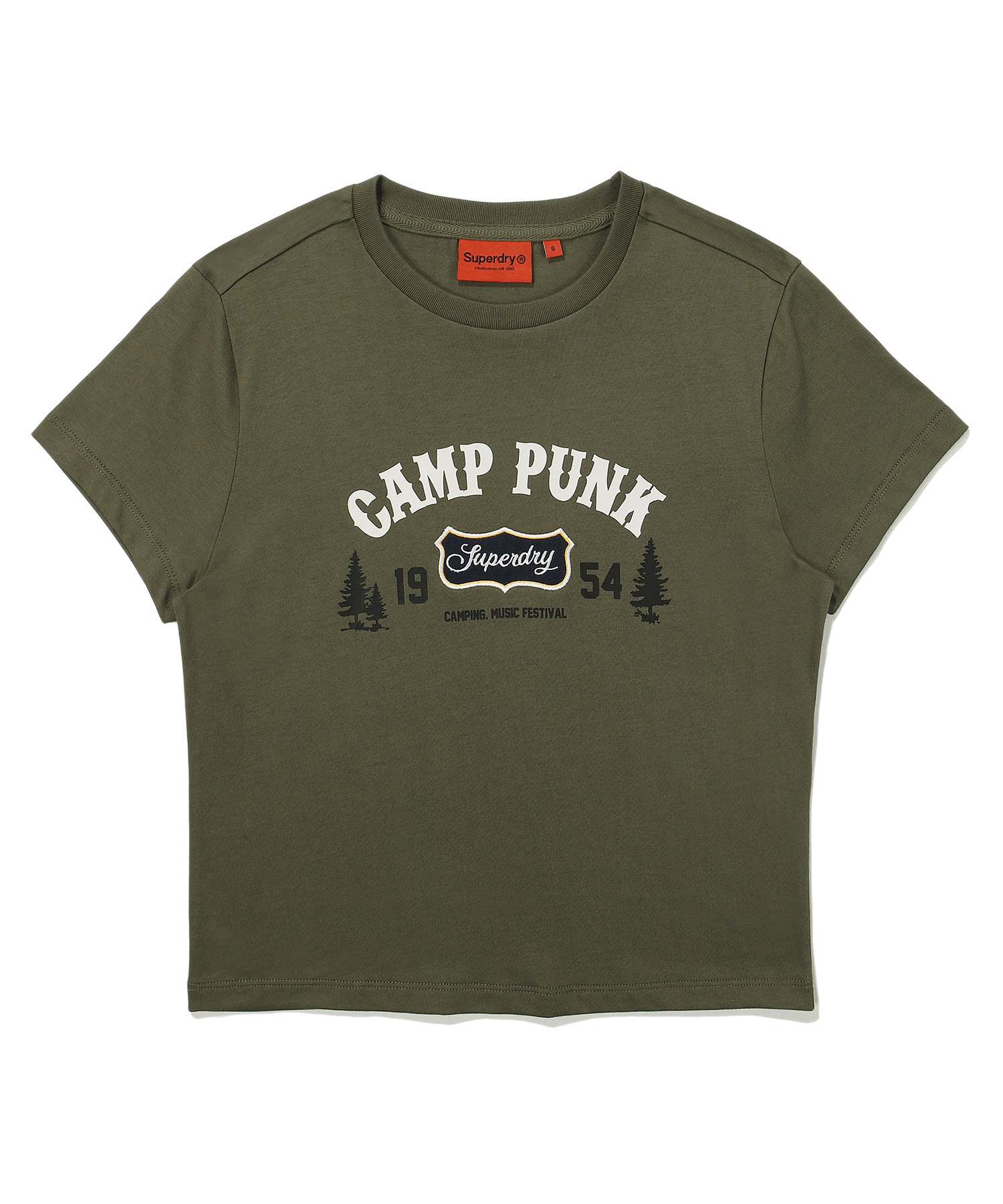W CROP CAMP HALF T SHIRT KHAKI SDFSHDO24 KKHK 1
