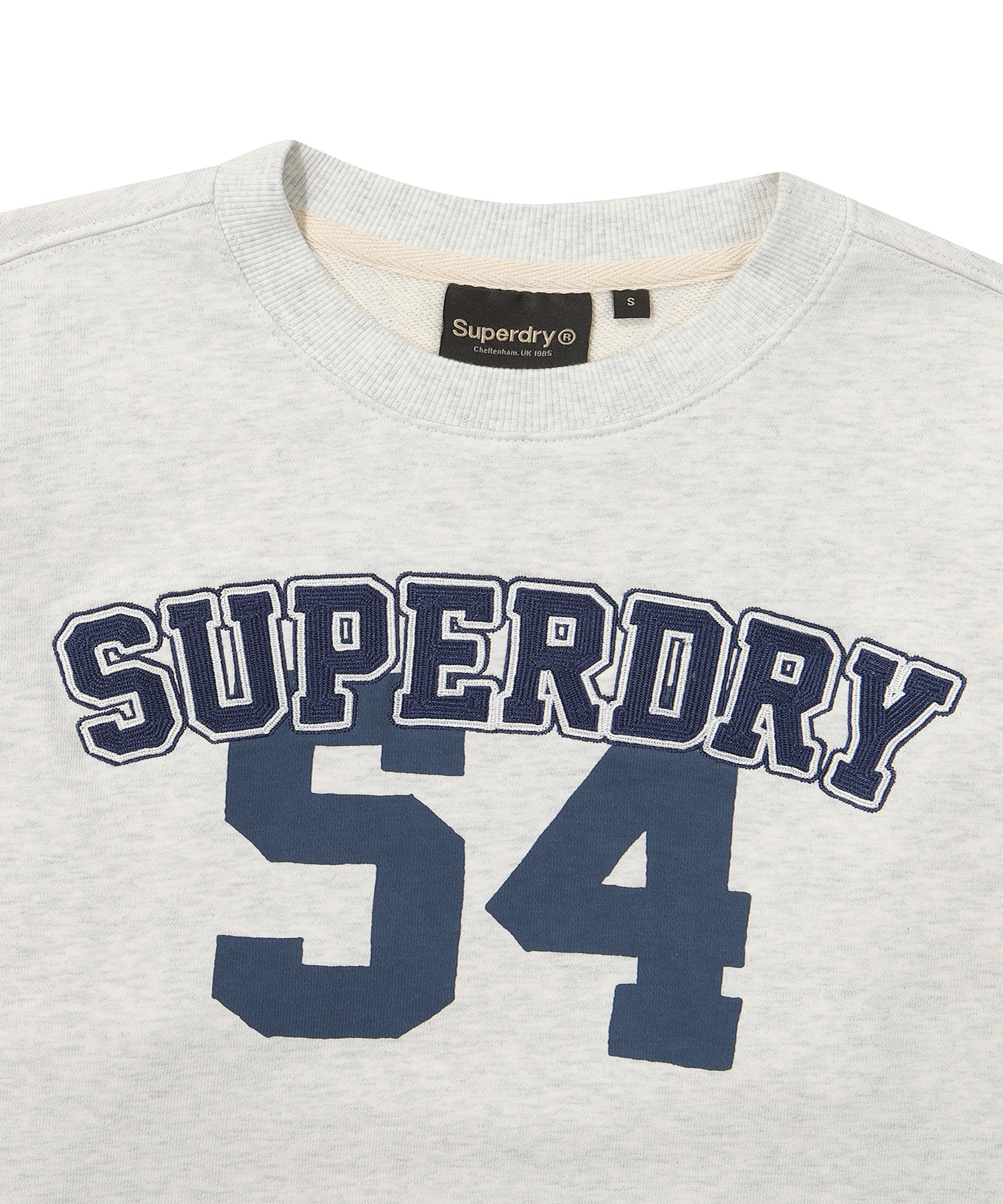 W CROP DENIM MIX SWEATSHIRT L GREY SDFMRDO08 KLGR 3