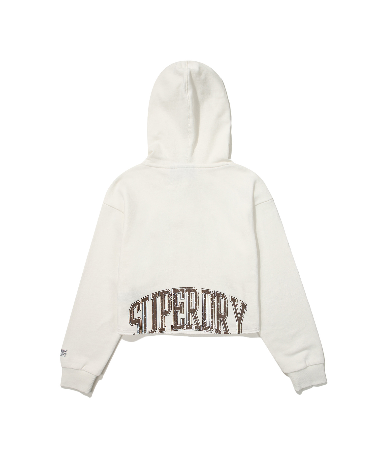 W CROP EMBROIDERED HOODIE IVORY SDFHOFO10 KIVR 2