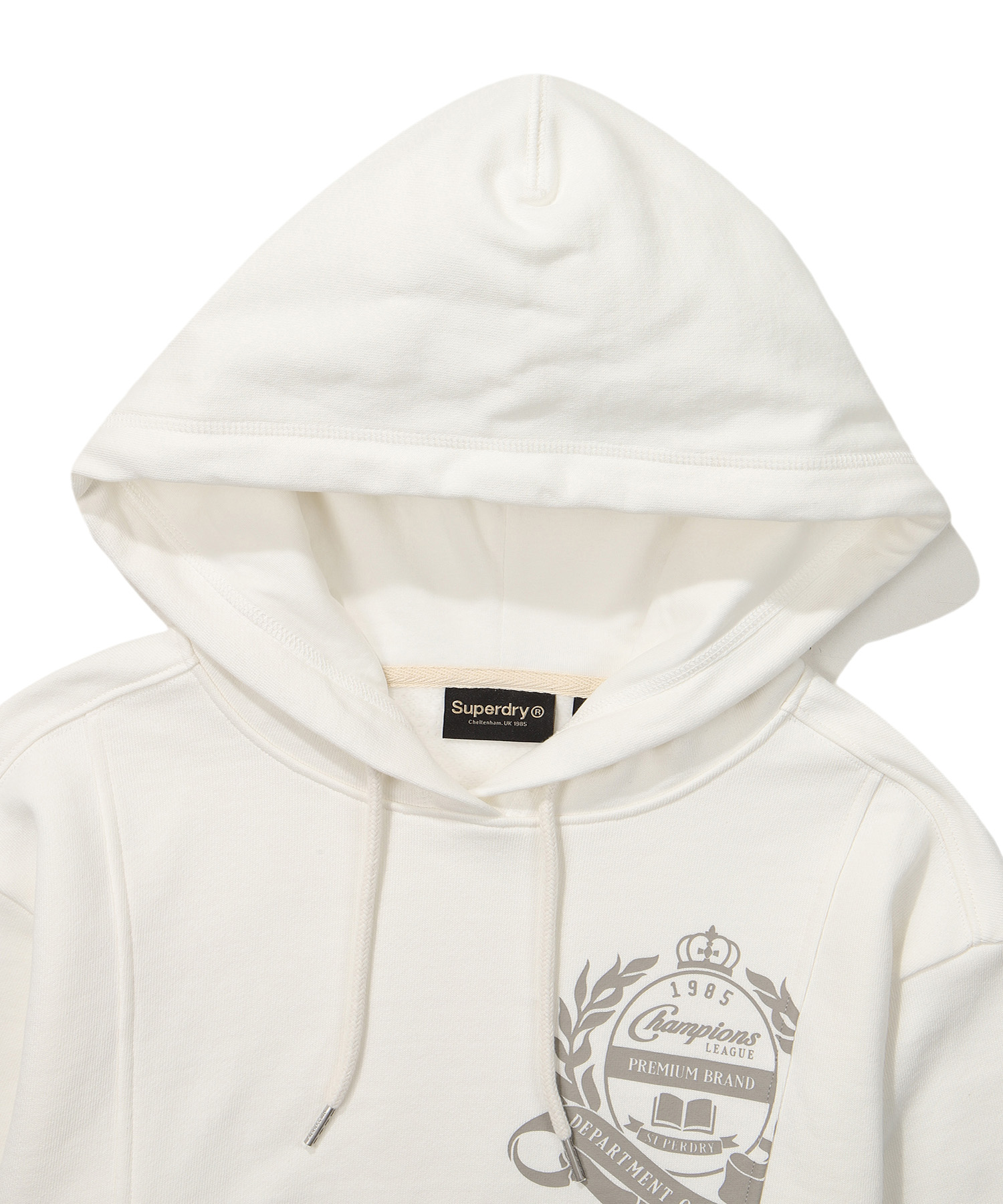 W CROP EMBROIDERED HOODIE IVORY SDFHOFO10 KIVR 3