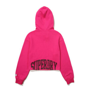 W CROP EMBROIDERED HOODIE PINK SDFHOFO10 KPNK 2