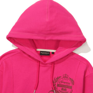 W CROP EMBROIDERED HOODIE PINK SDFHOFO10 KPNK 3