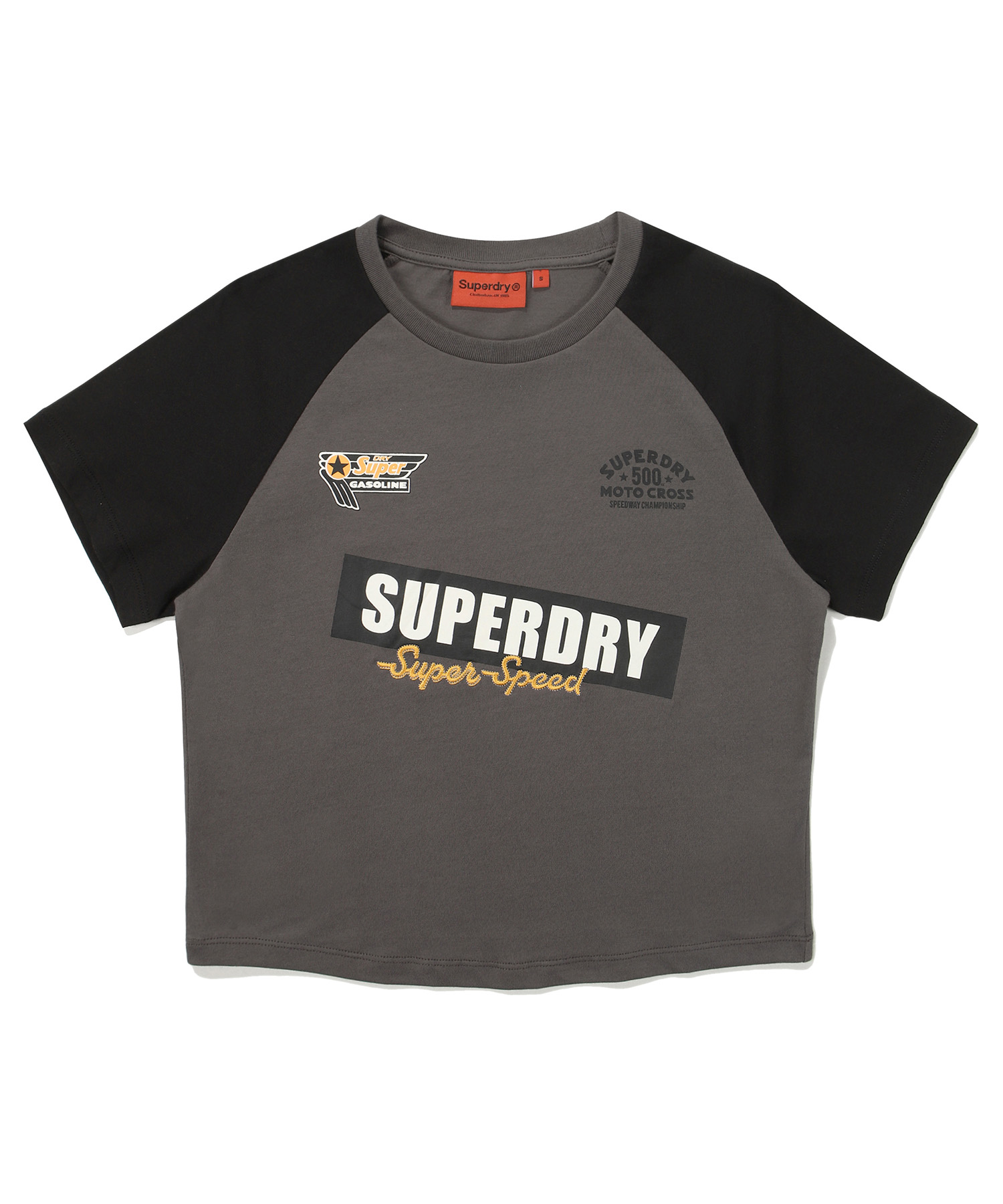 W CROP FIT SPEED HALF T SHIRTS D GREY SDFSHDO33 KDGR 1