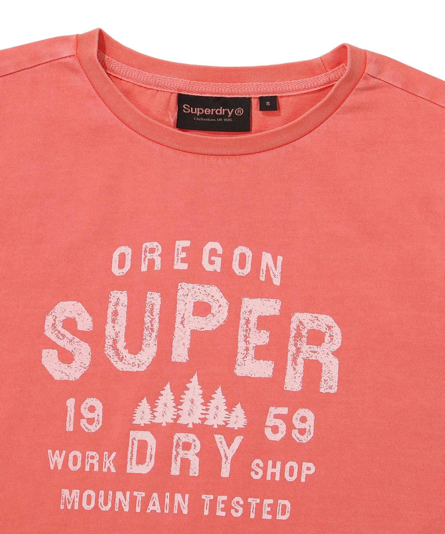 W CROP FIT VINTAGE HALF T SHIRT CORAL SDFSHDO19 KCRL 3