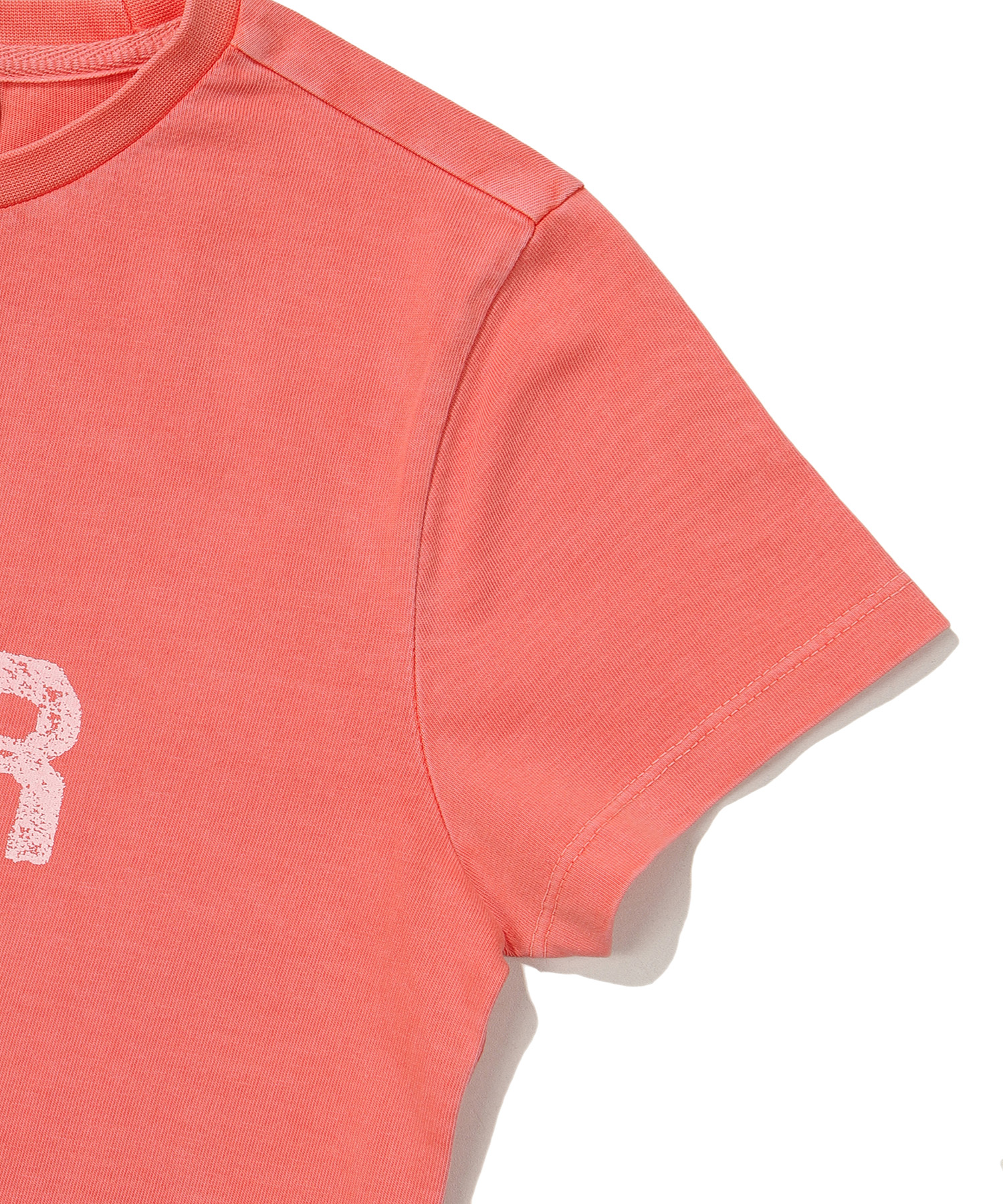 W CROP FIT VINTAGE HALF T SHIRT CORAL SDFSHDO19 KCRL 4