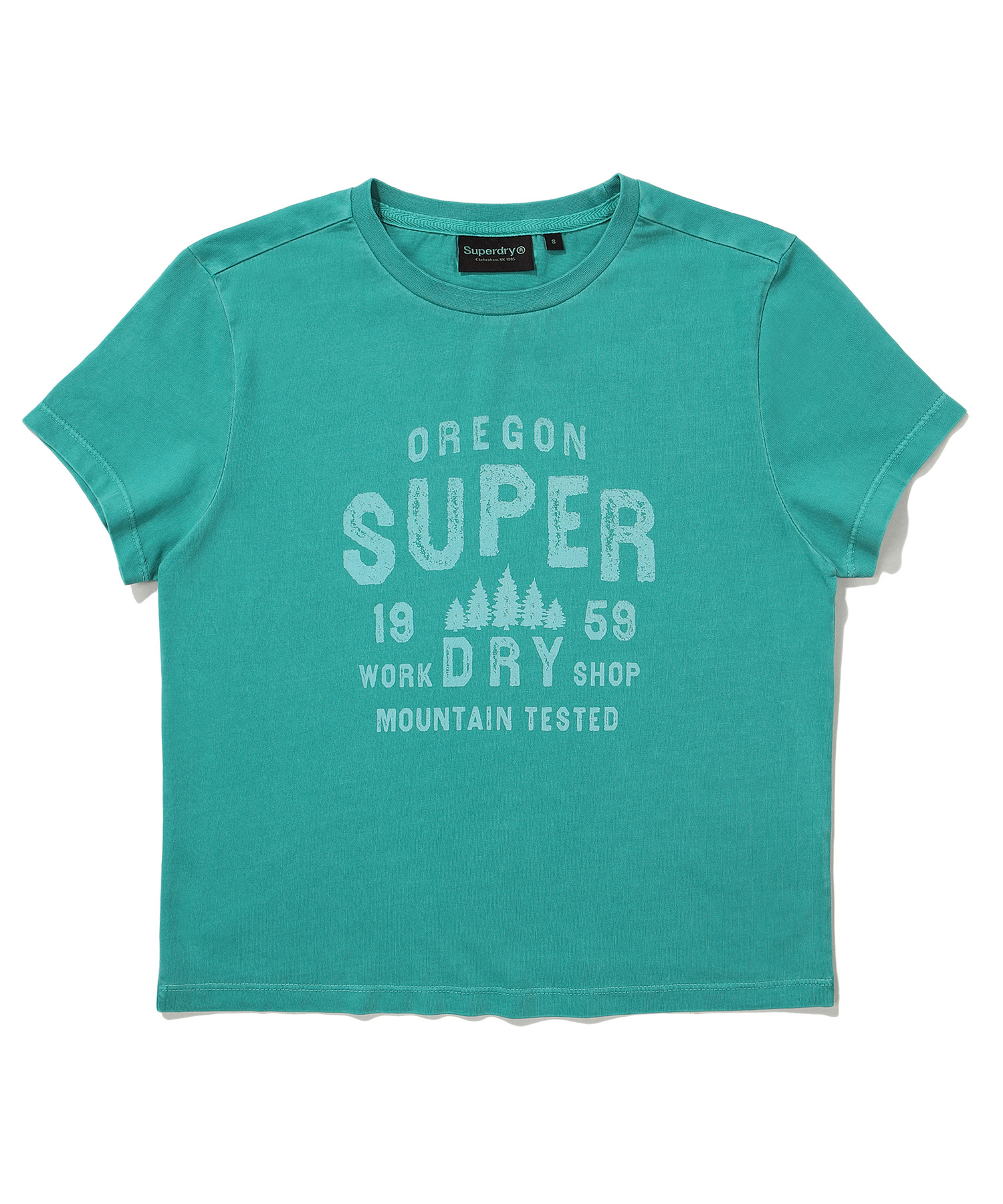 W CROP FIT VINTAGE HALF T SHIRT MINT SDFSHDO19 KMNT 1