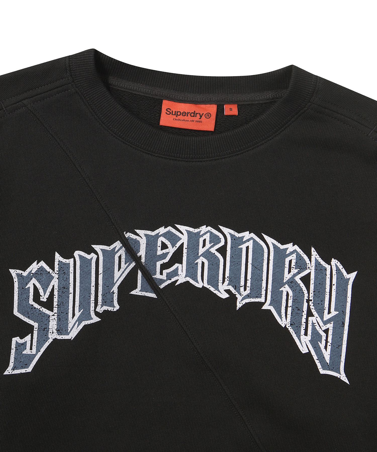 W CROP RAW EDGE SWEATSHIRT BLACK SDFMRDO07 KBLK 3