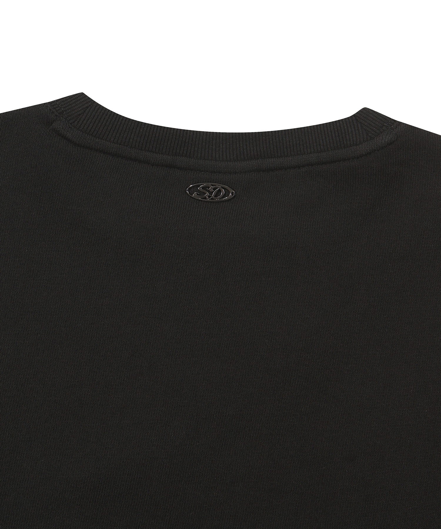 W CROP RAW EDGE SWEATSHIRT BLACK SDFMRDO07 KBLK 5