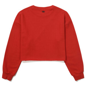 W CROP RAW EDGE SWEATSHIRT RED SDFMRDO07 KRED 2