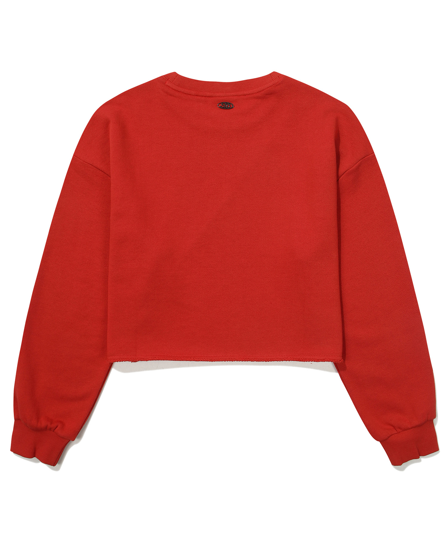 W CROP RAW EDGE SWEATSHIRT RED SDFMRDO07 KRED 2