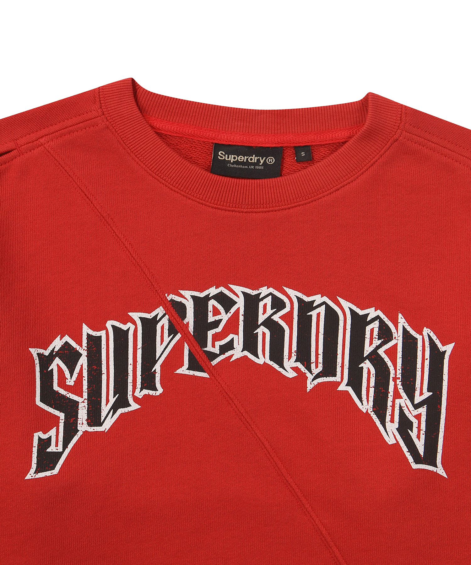 W CROP RAW EDGE SWEATSHIRT RED SDFMRDO07 KRED 3