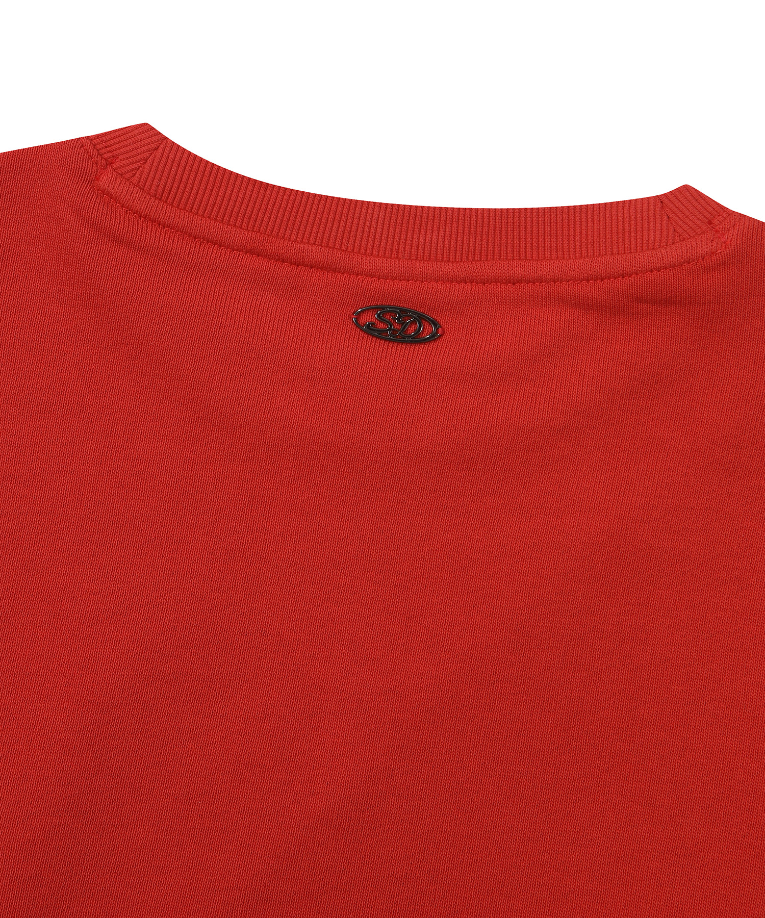 W CROP RAW EDGE SWEATSHIRT RED SDFMRDO07 KRED 5