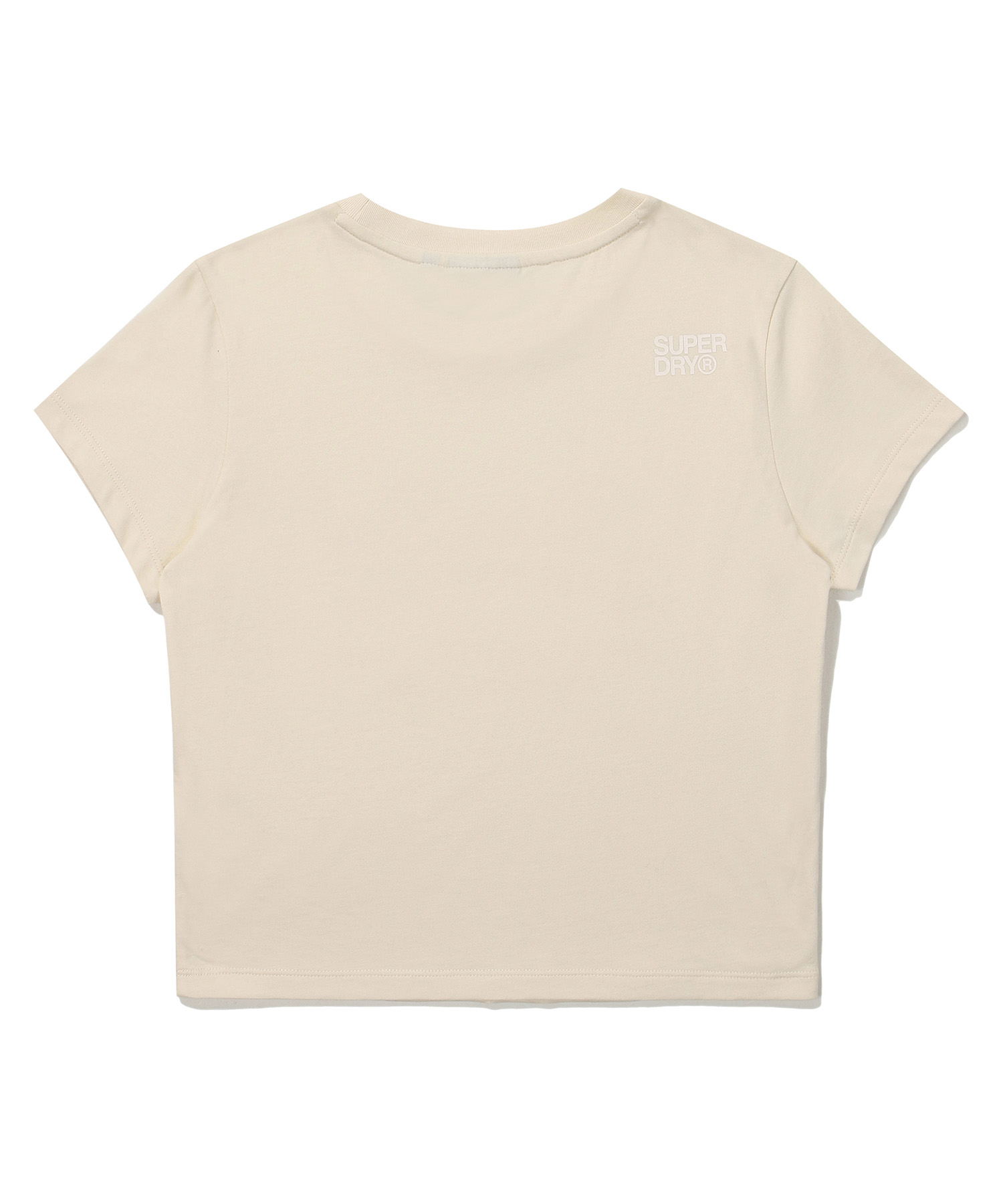 W CROP VINTAGE BIG LOGO HALF T SHIRTS IVORY SDFSHDO12 KIVR 2