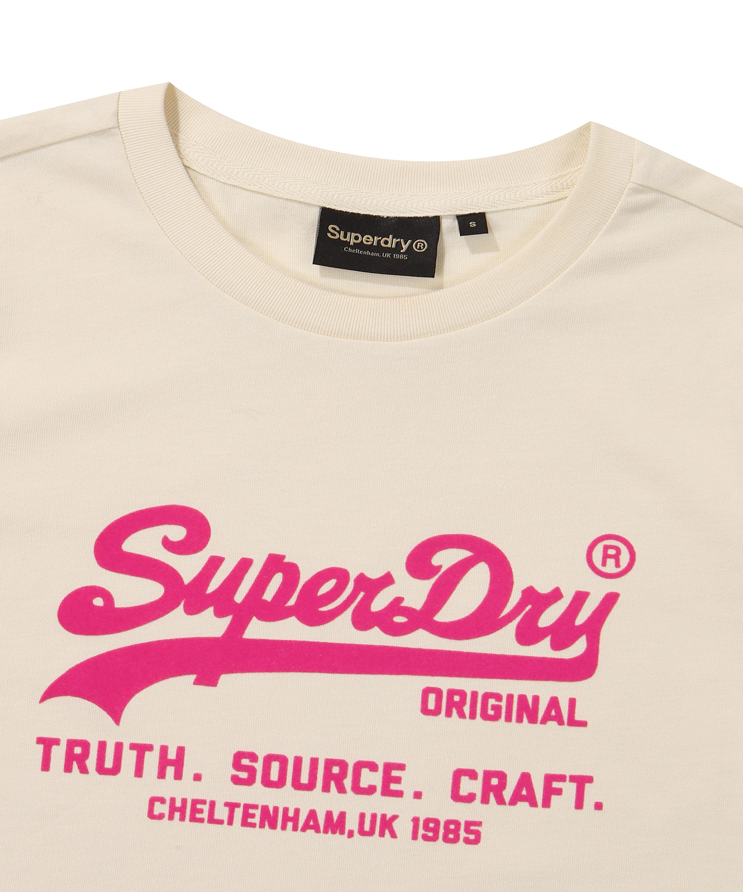 W CROP VINTAGE BIG LOGO HALF T SHIRTS IVORY SDFSHDO12 KIVR 3