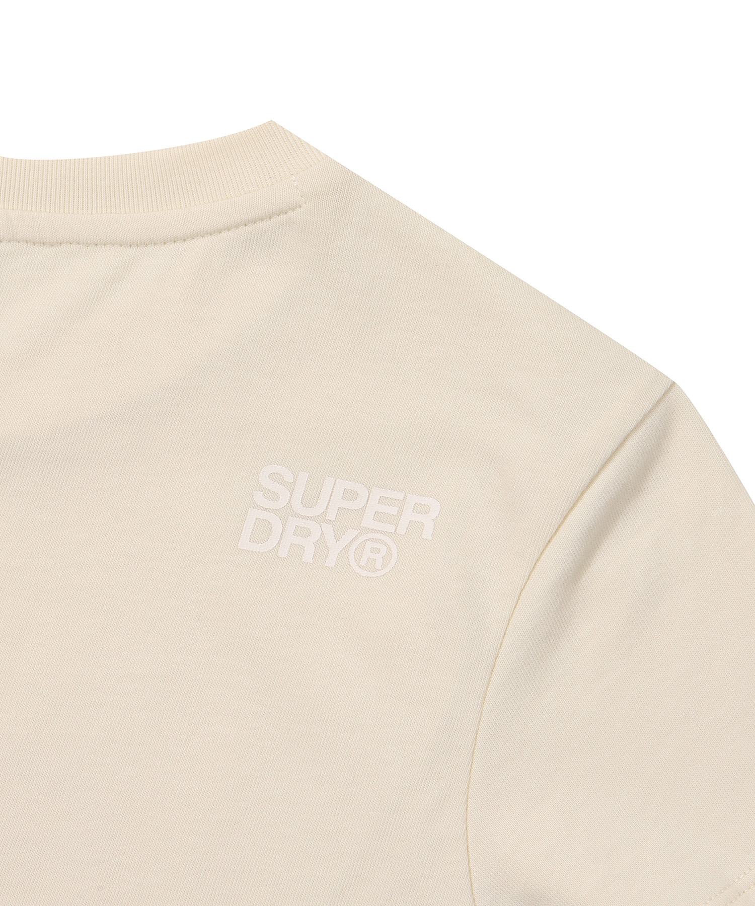 W CROP VINTAGE BIG LOGO HALF T SHIRTS IVORY SDFSHDO12 KIVR 5