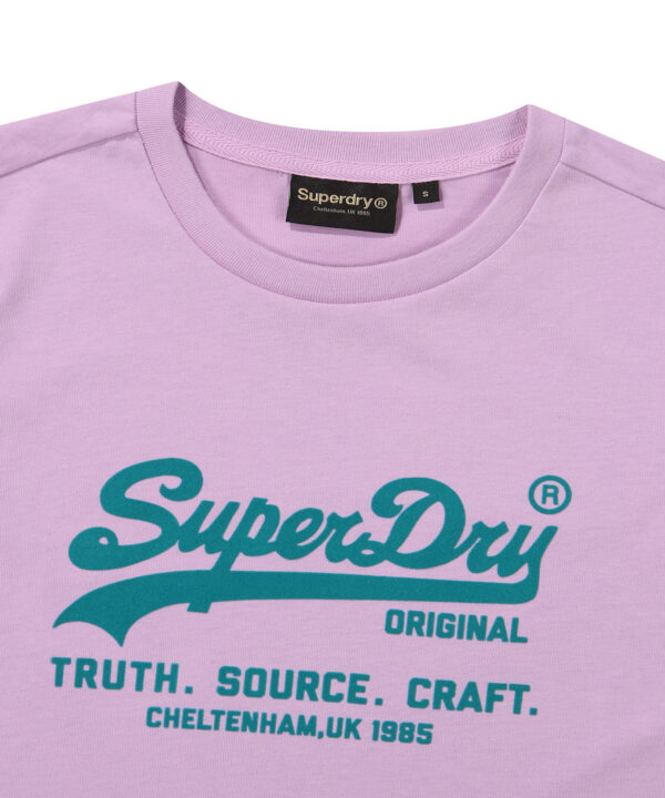 W CROP VINTAGE BIG LOGO HALF T SHIRTS VIOLET SDFSHDO12 KVIL 3