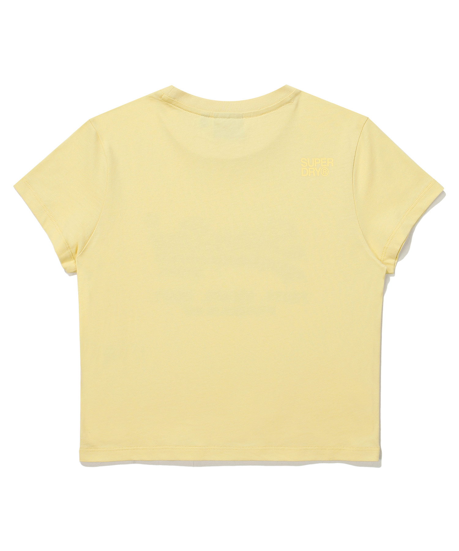 W CROP VINTAGE BIG LOGO HALF T SHIRTS YELLOW SDFSHDO12 KYEL 2