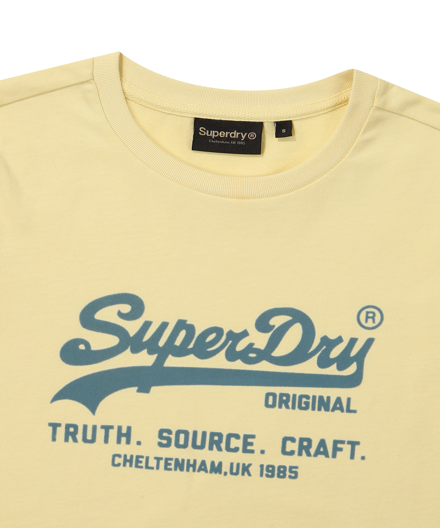 W CROP VINTAGE BIG LOGO HALF T SHIRTS YELLOW SDFSHDO12 KYEL 3