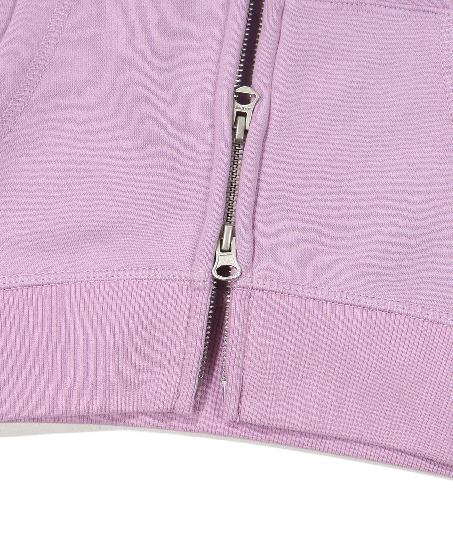W CROP VINTAGE BIG LOGO2 WAY HOOD ZIP UP LAVENDER SDFHUFO05 KLVD 4