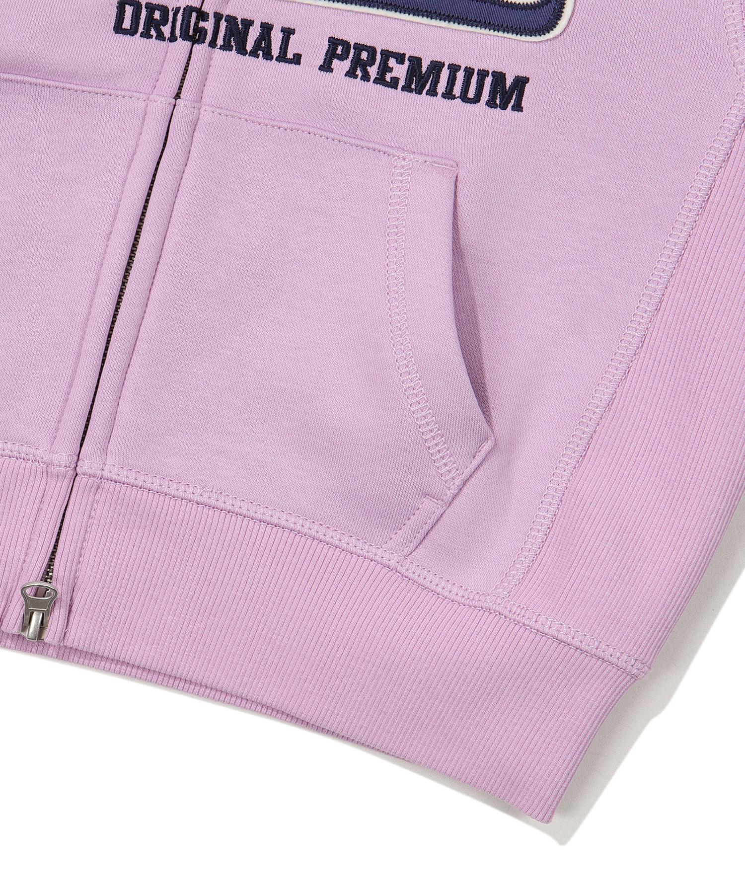 W CROP VINTAGE BIG LOGO2 WAY HOOD ZIP UP LAVENDER SDFHUFO05 KLVD 5