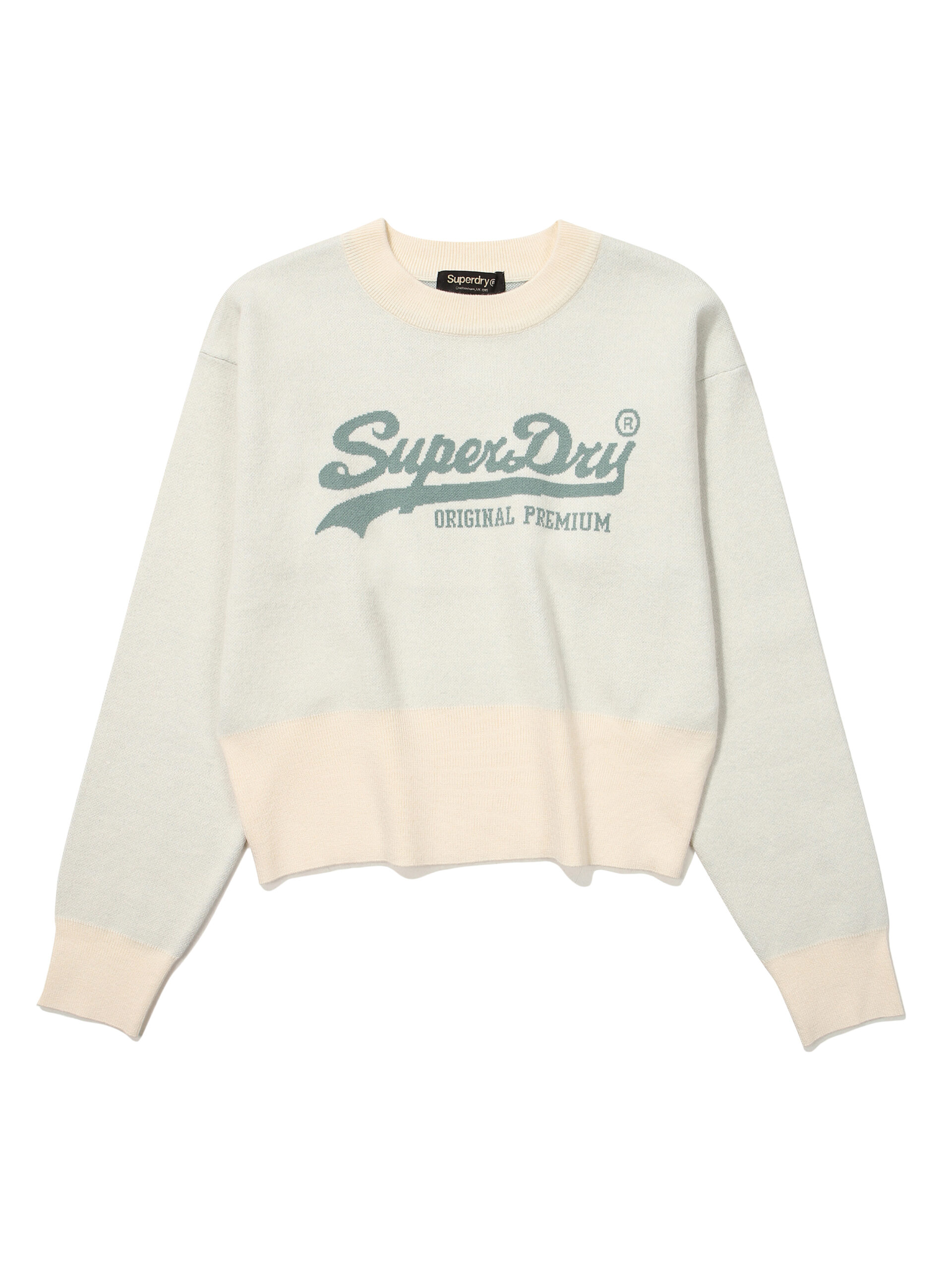 W ESSENTIAL SEMI CROP OVER KNIT IVORY SDFSWDO01 KIVR 1
