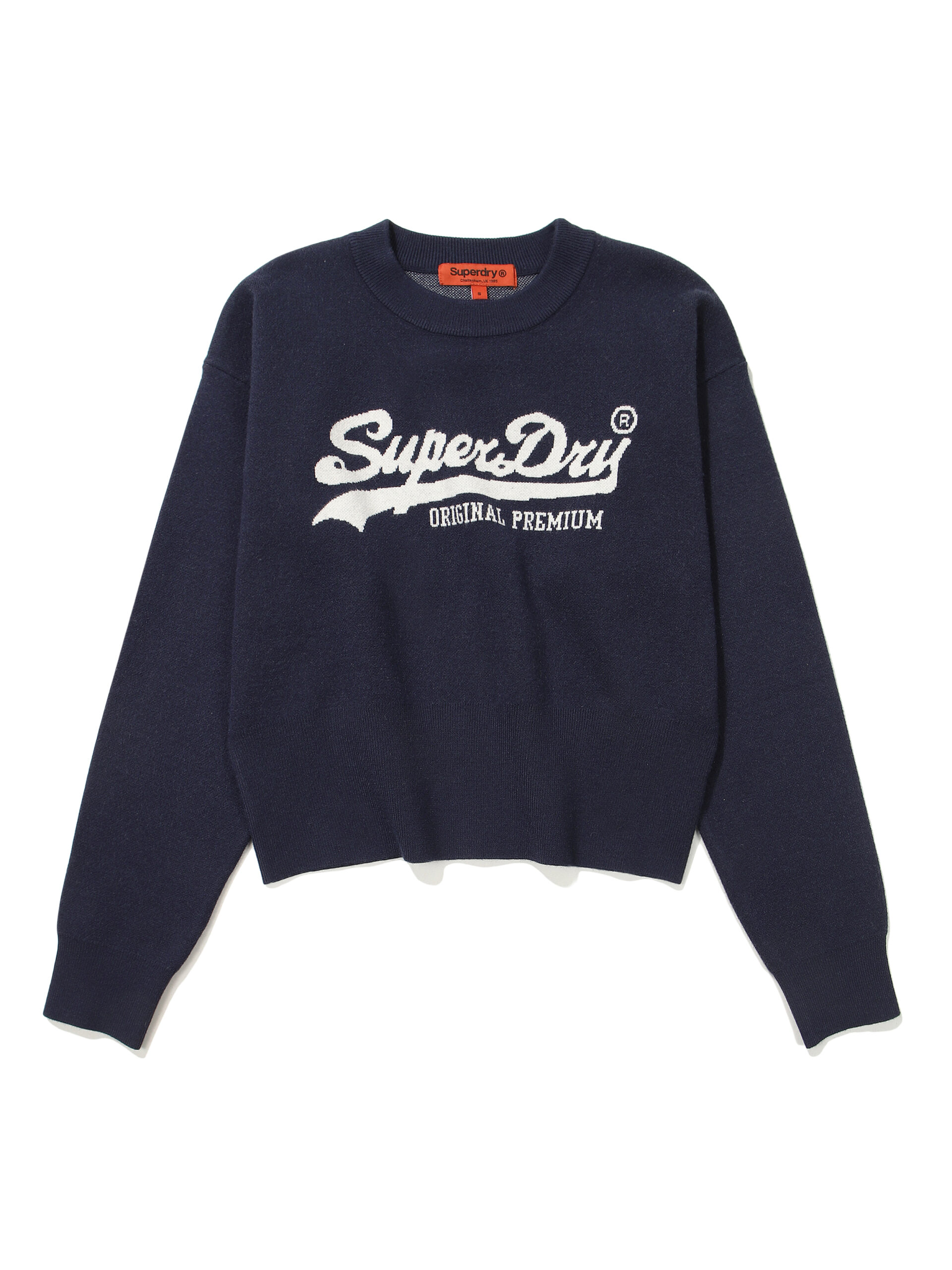 W ESSENTIAL SEMI CROP OVER KNIT NAVY SDFSWDO01 KNVY 1