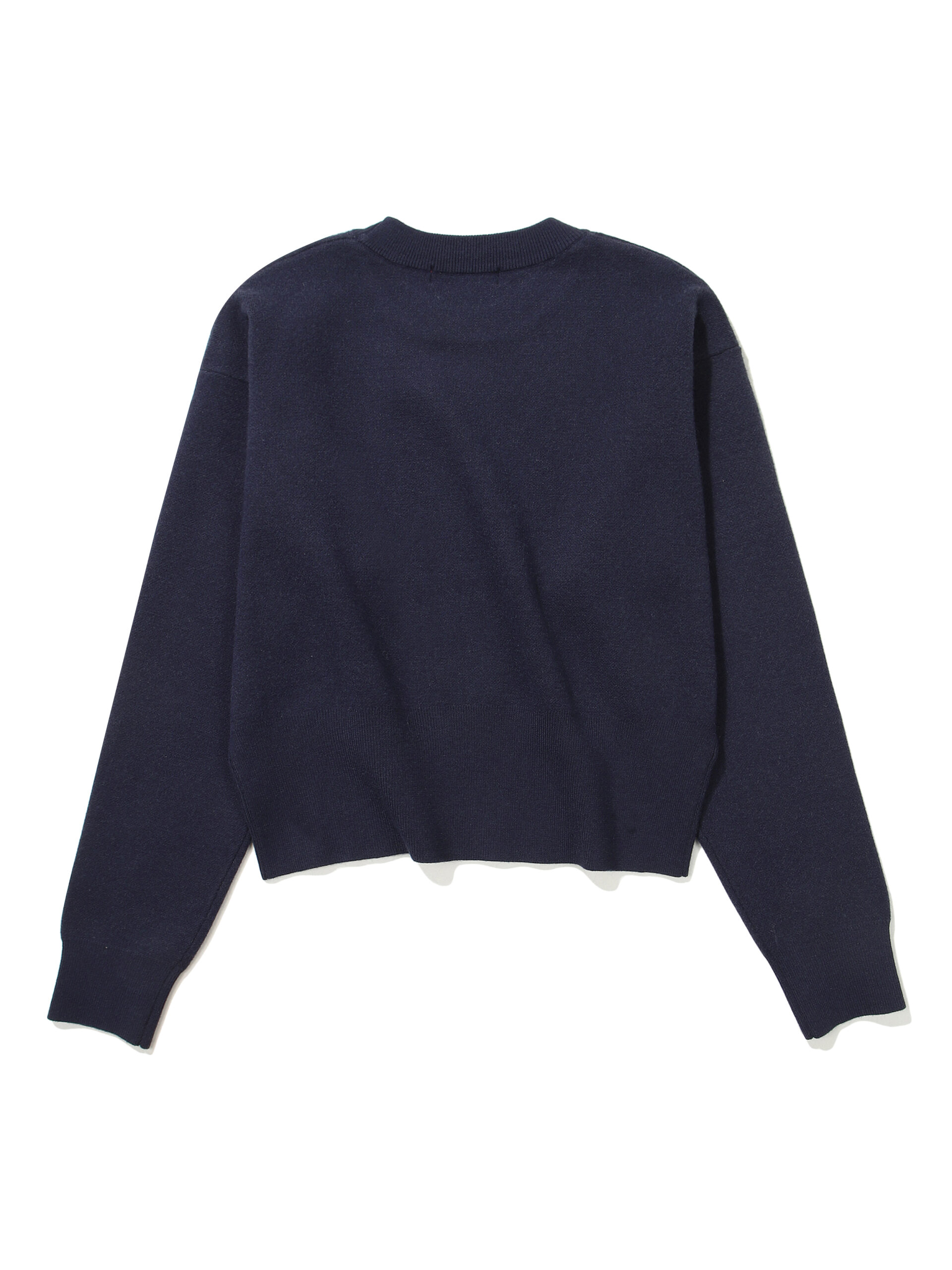 W ESSENTIAL SEMI CROP OVER KNIT NAVY SDFSWDO01 KNVY 2