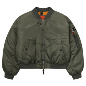W FLIGHT SEMI CROP OVER PADDING JUMPER KHAKI SDFJPFO06 KKHK 1