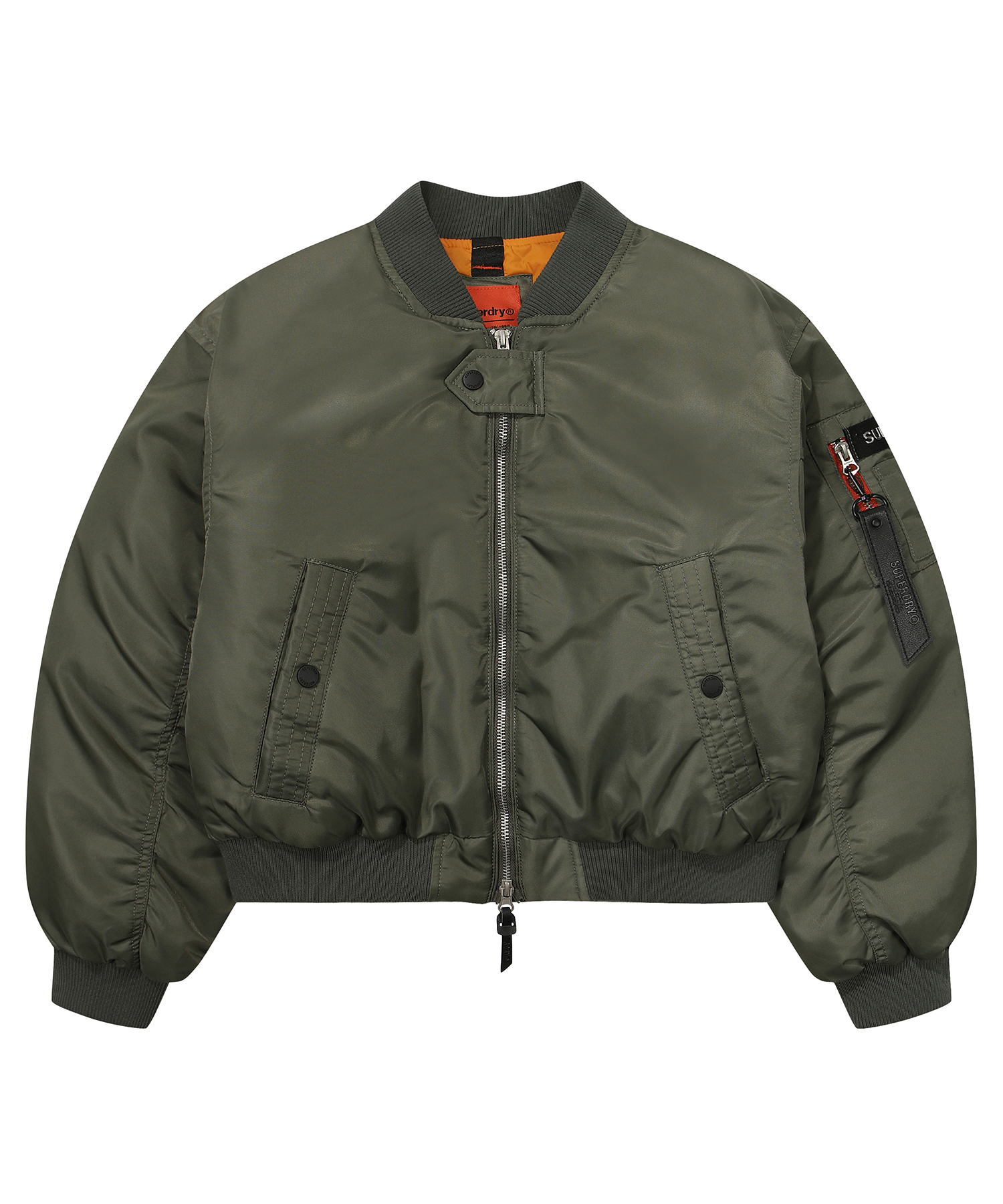 W FLIGHT SEMI CROP OVER PADDING JUMPER KHAKI SDFJPFO06 KKHK 1