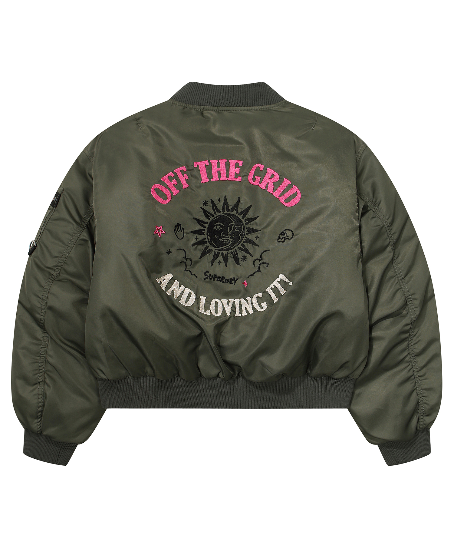 W FLIGHT SEMI CROP OVER PADDING JUMPER KHAKI SDFJPFO06 KKHK 2