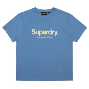 W REGULAR FIT CORE BIG LOGO HALF T SHIRT BLUE SDFSHDO13 KBLE 1