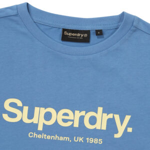 W REGULAR FIT CORE BIG LOGO HALF T SHIRT BLUE SDFSHDO13 KBLE 3