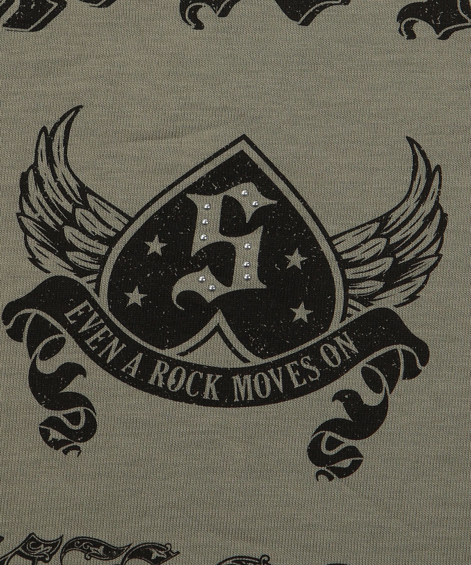 W REGULAR FIT ROCK N ROLL HALF T SHIRTS KHAKI SDFSHDO43 KKHK 4