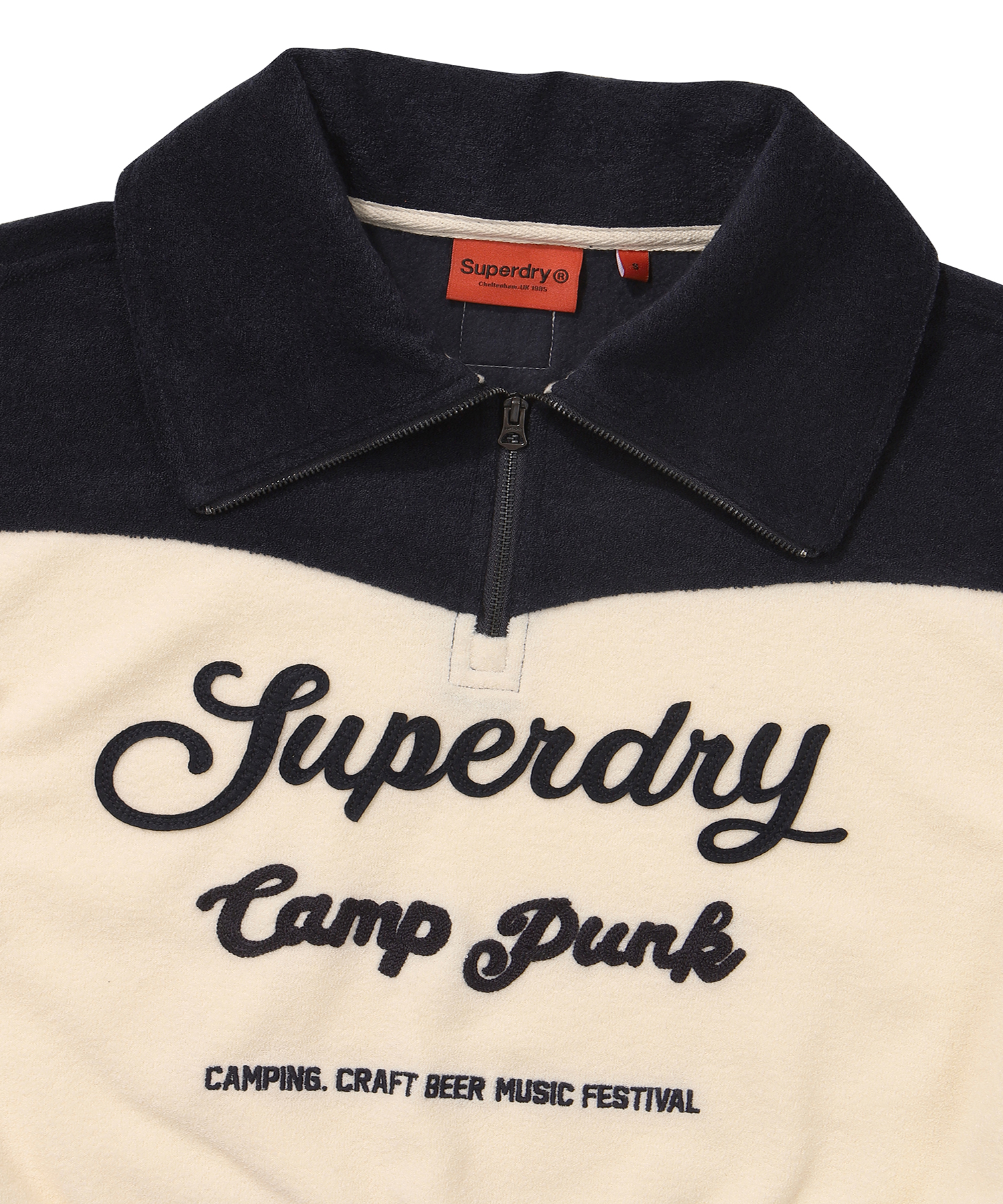 W SEMI CROP OVER FIT HALF ZIP SWEATSHIRT IVORY SDFMZFO01IVR 3