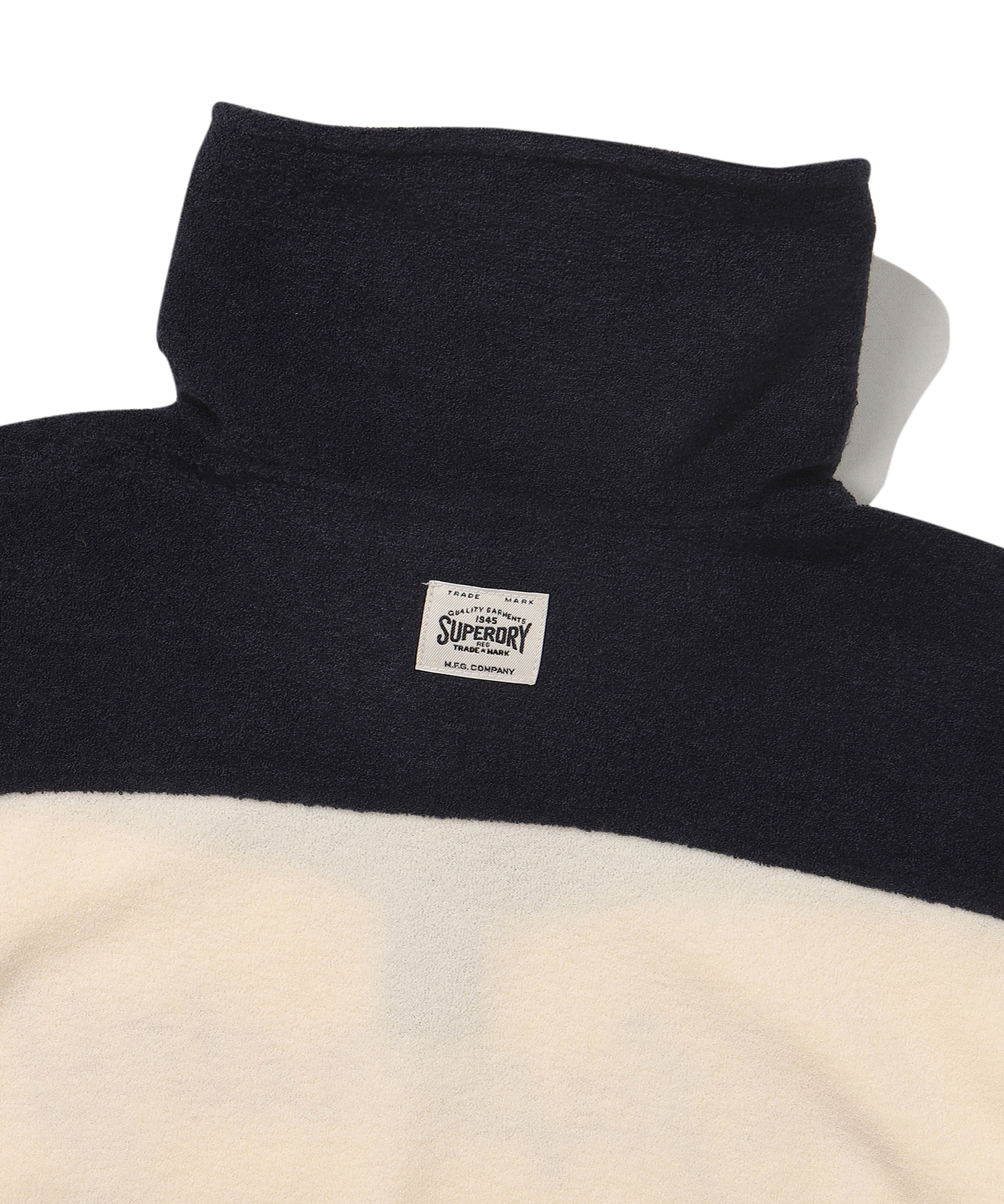 W SEMI CROP OVER FIT HALF ZIP SWEATSHIRT IVORY SDFMZFO01IVR 5