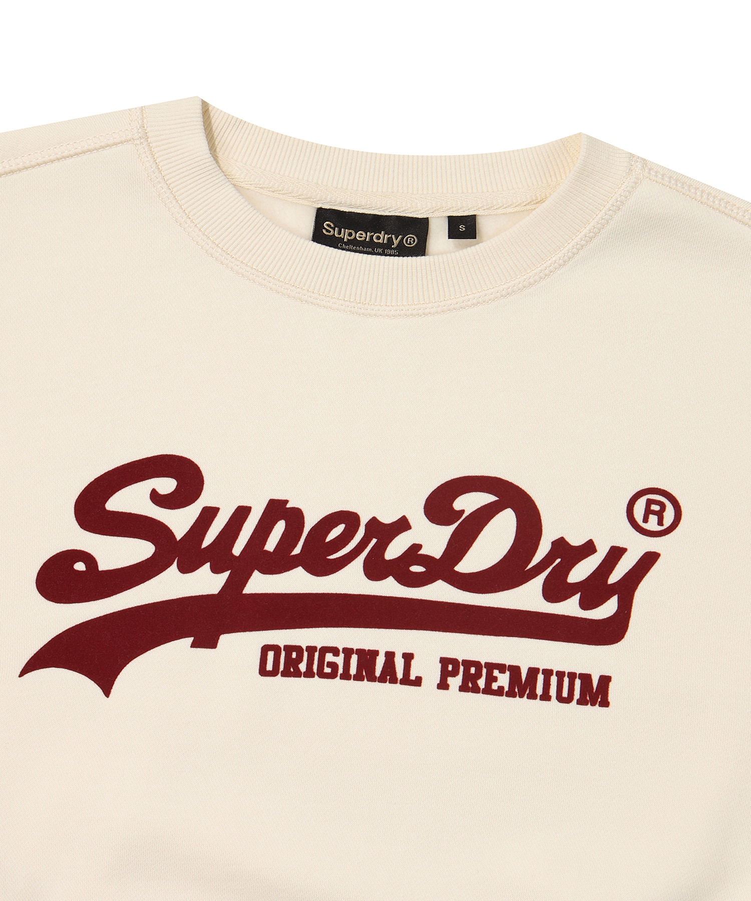 W SEMI CROP OVER VINTAGE LOGO SWEATSHIRT IVORY SDFMRFO06 KIVR 3