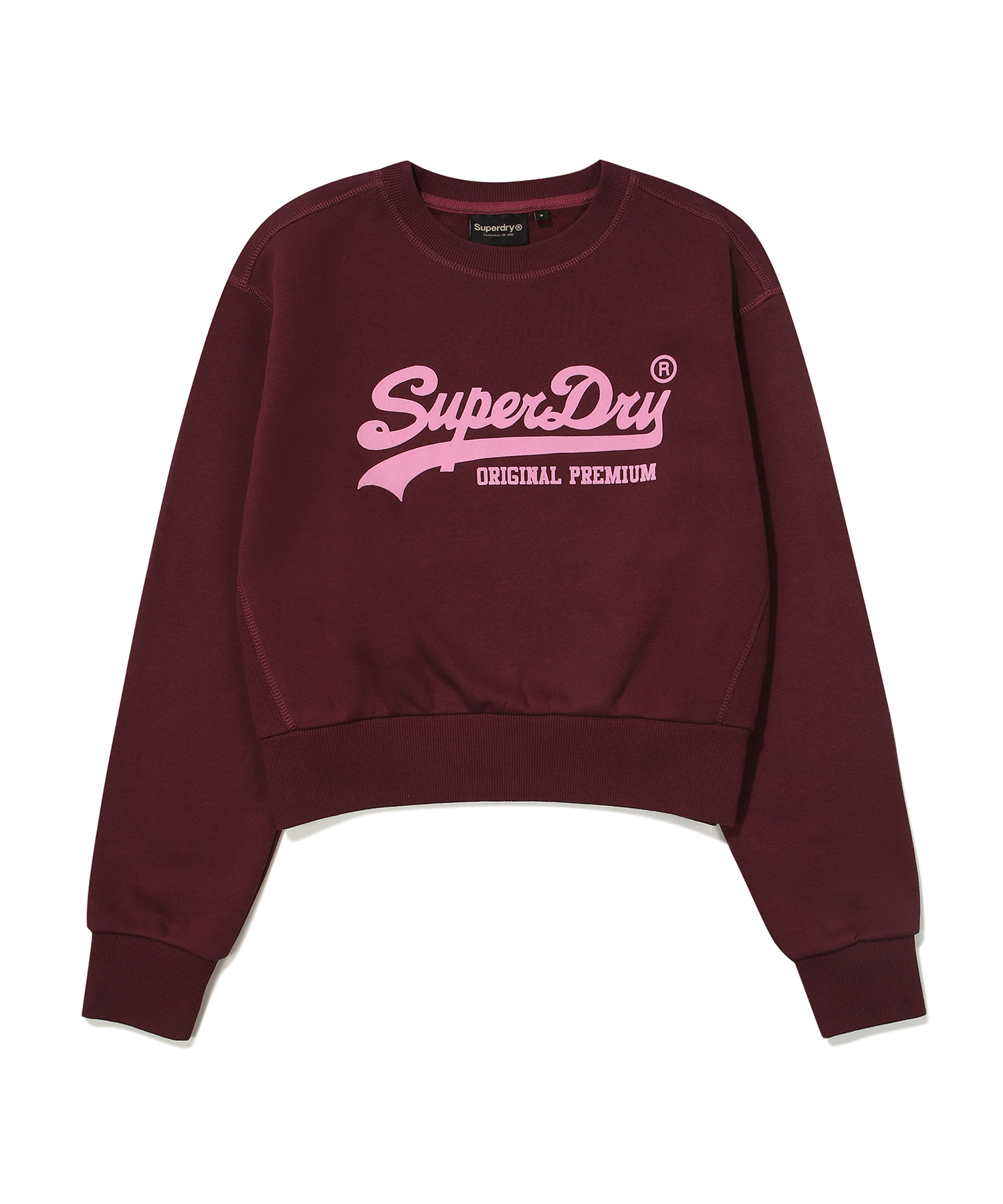 W SEMI CROP OVER VINTAGE LOGO SWEATSHIRT WINE SDFMRFO06WNE 1