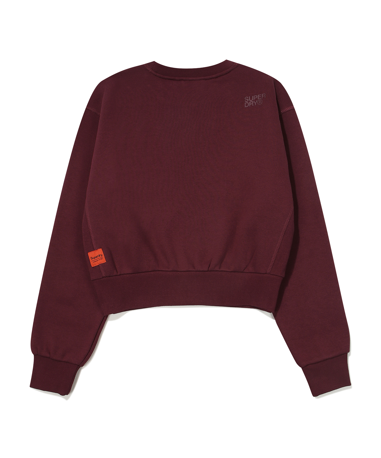 W SEMI CROP OVER VINTAGE LOGO SWEATSHIRT WINE SDFMRFO06WNE 2