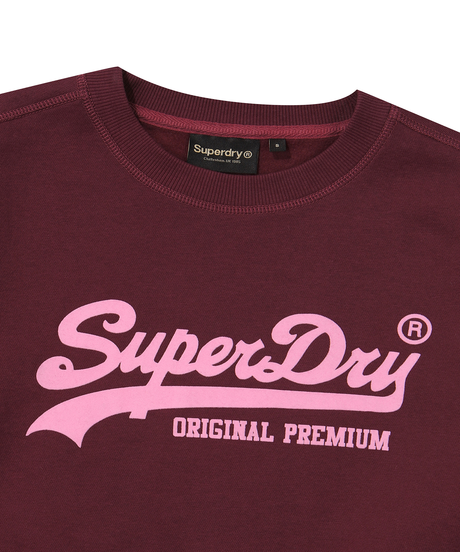 W SEMI CROP OVER VINTAGE LOGO SWEATSHIRT WINE SDFMRFO06WNE 3