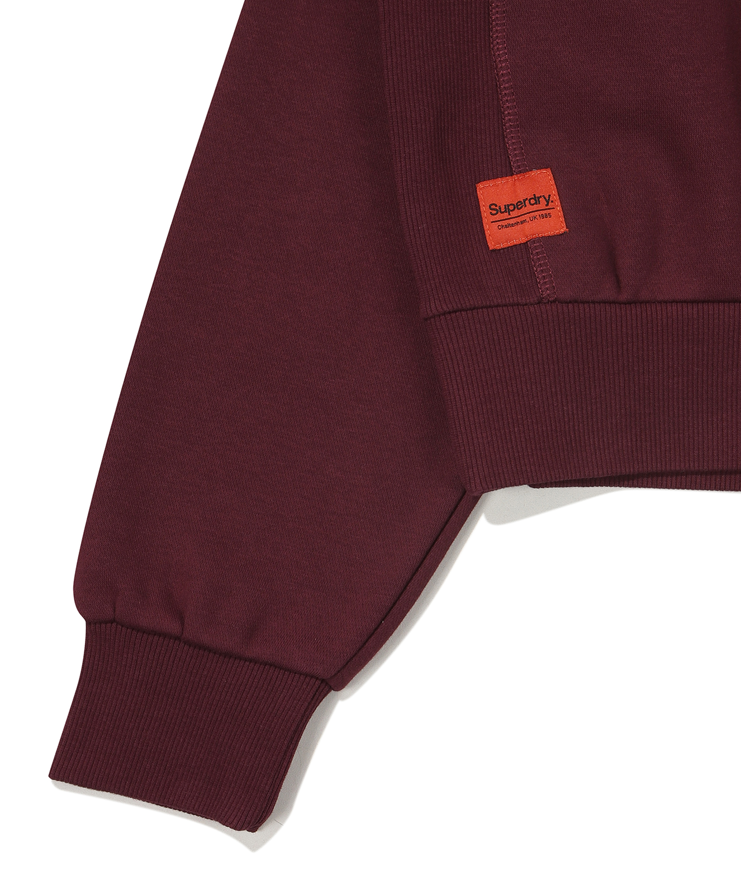 W SEMI CROP OVER VINTAGE LOGO SWEATSHIRT WINE SDFMRFO06WNE 4