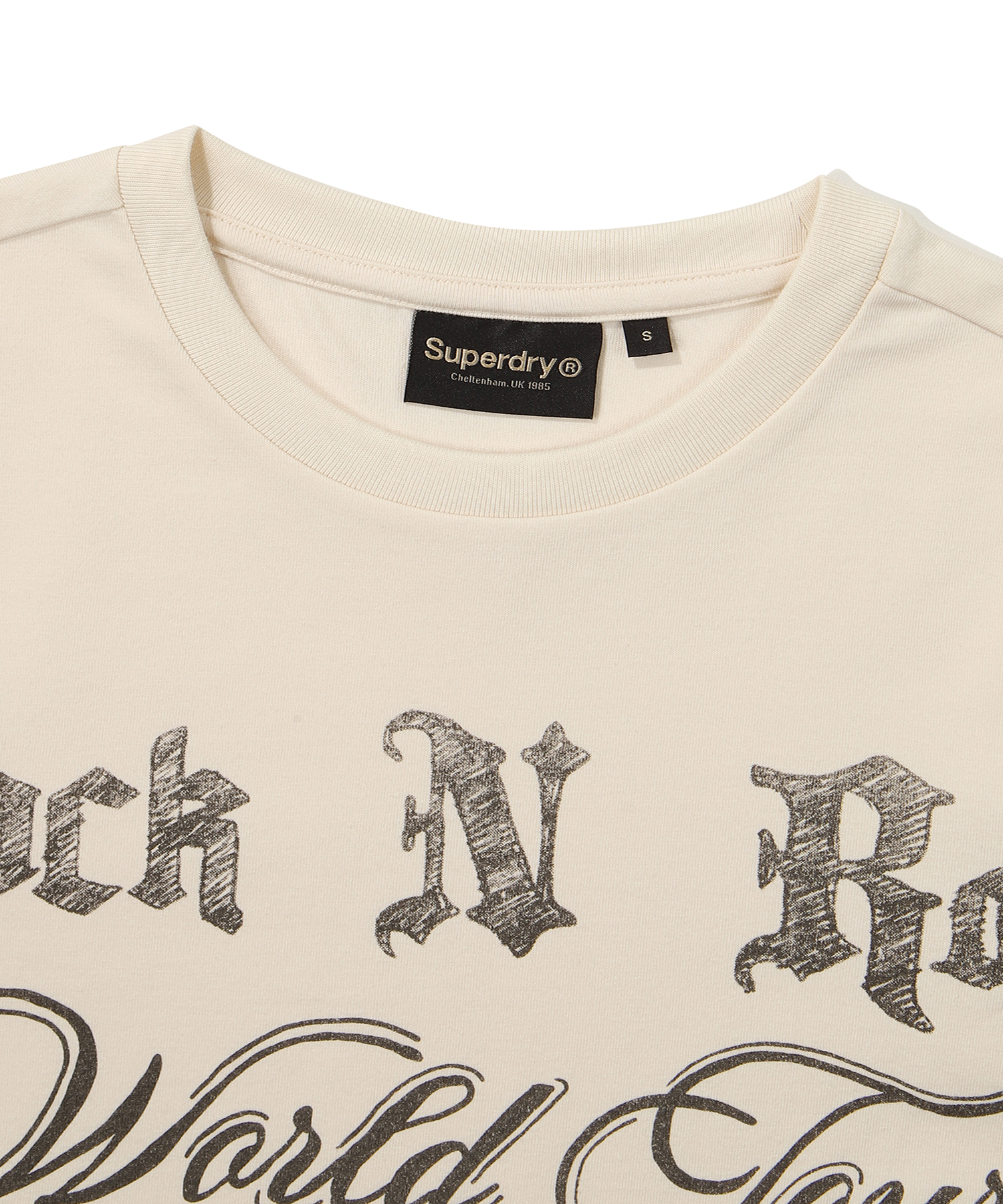 W TIGHT CROP ROCK N ROLL HALF T SHIRTS IVORY SDFSHDO42 KIVR 3