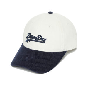vintage logo corduroy cap navy SDUZCDO04NVY 1