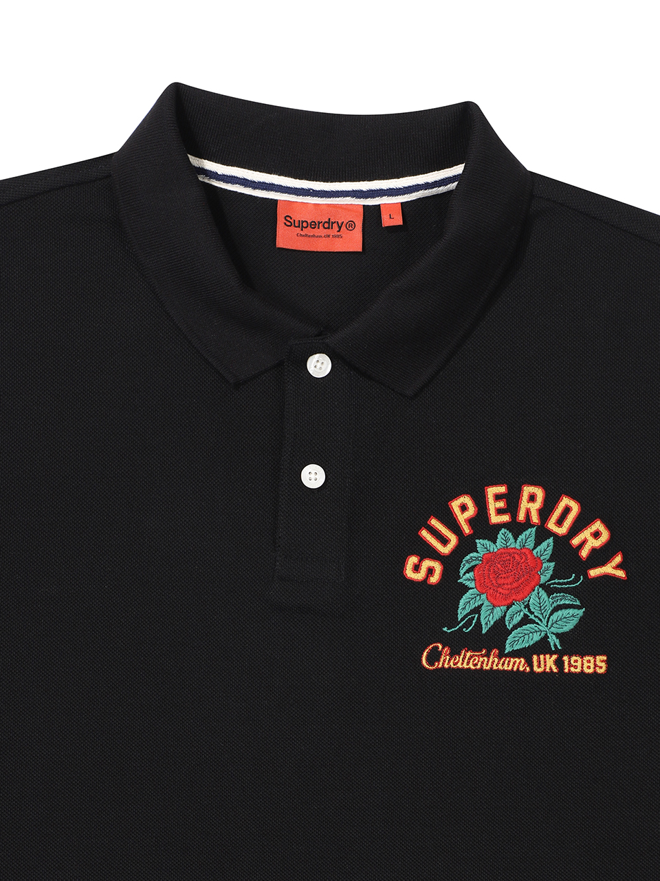 ROSE LOGO POLO SHIRT BLACK SDMIQCP21 KBLK 3