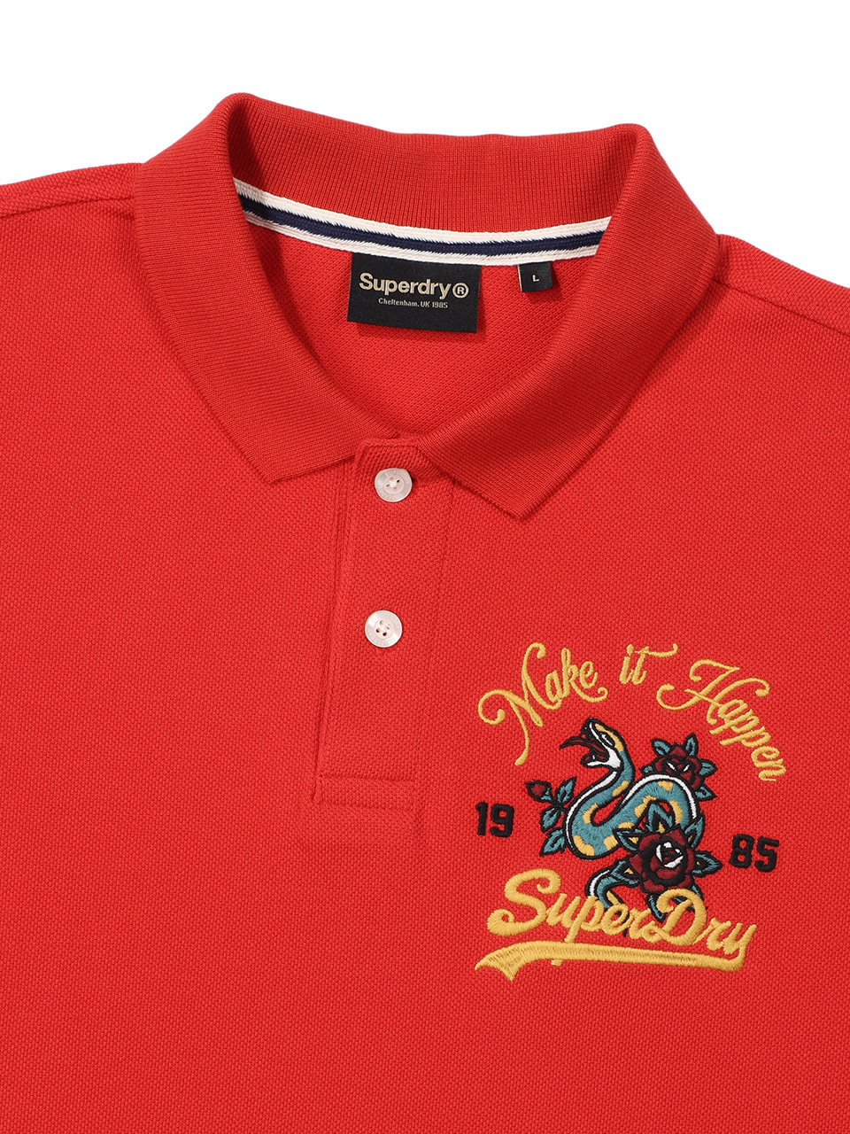 SNAKE LOGO POLO SHIRT RED SDMIQCP22 KRED 3