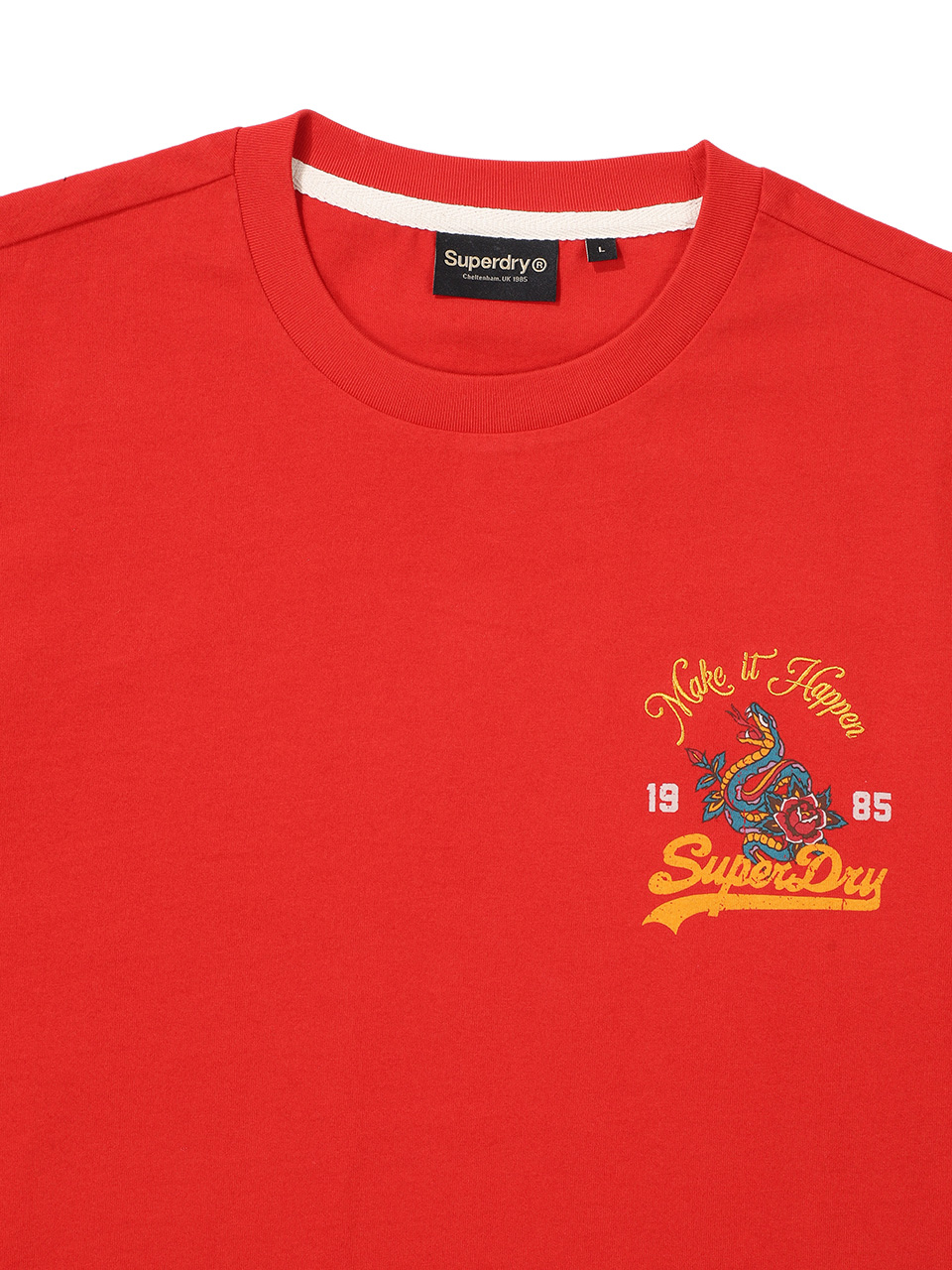 SNAKE SMALL LOGO T SHIRT RED SDUISCP35 KRED 2