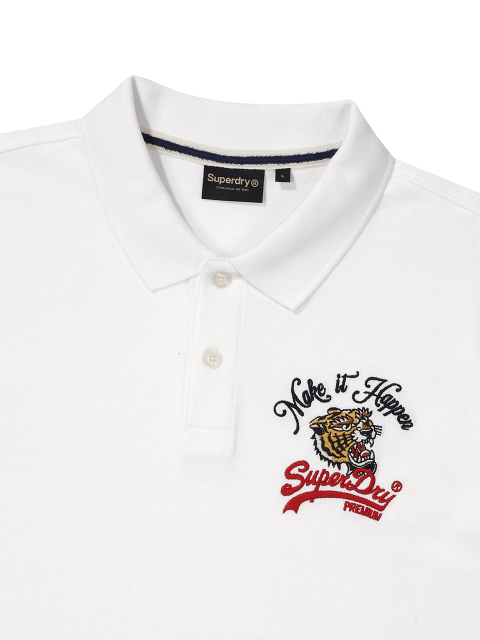 TIGER LOGO POLO SHIRT WHITE SDMIQCP20 KWHT 3