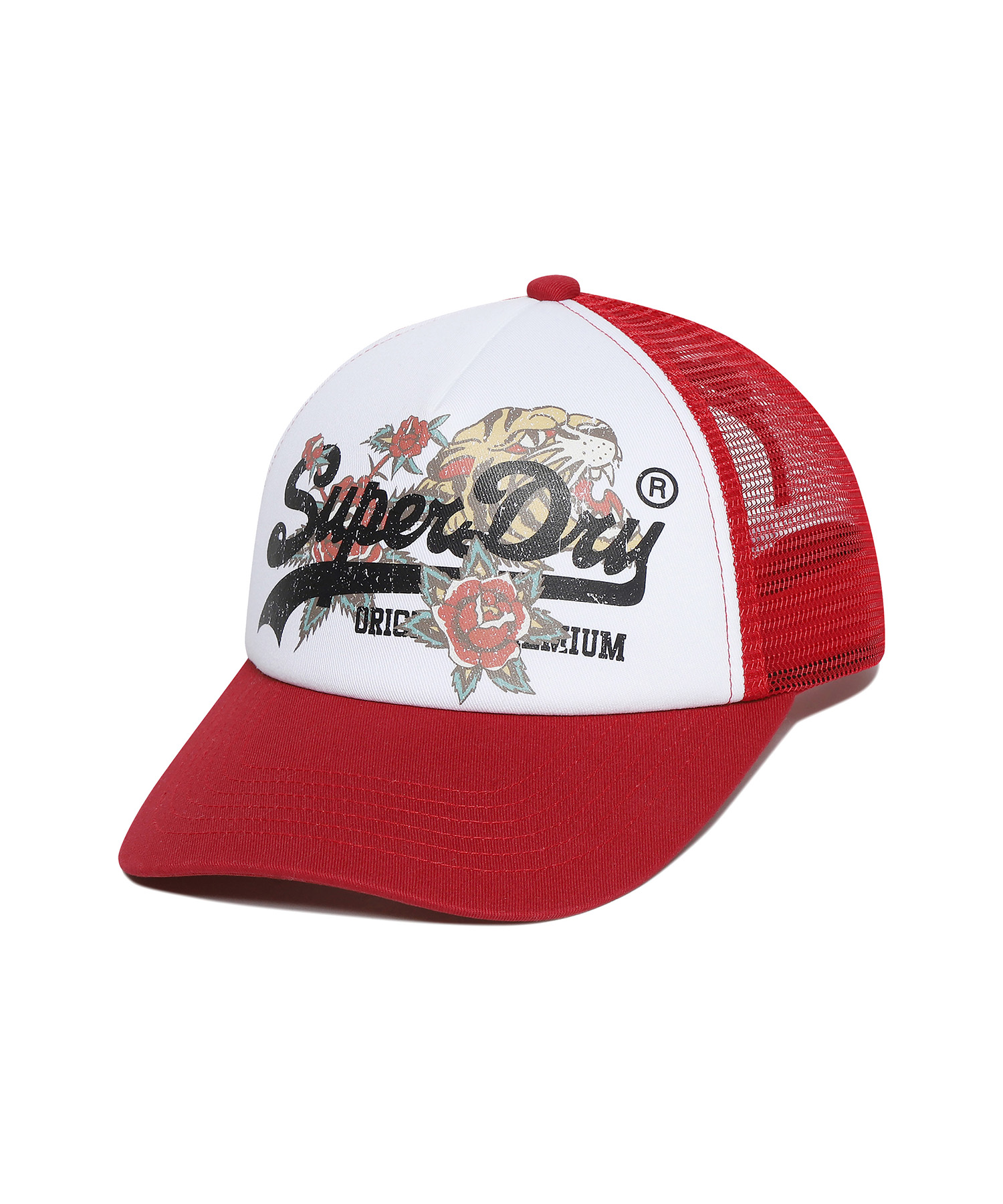 TIGER MESH TRUCKER BALL CAP RED SDUGQYP05 KRED 2